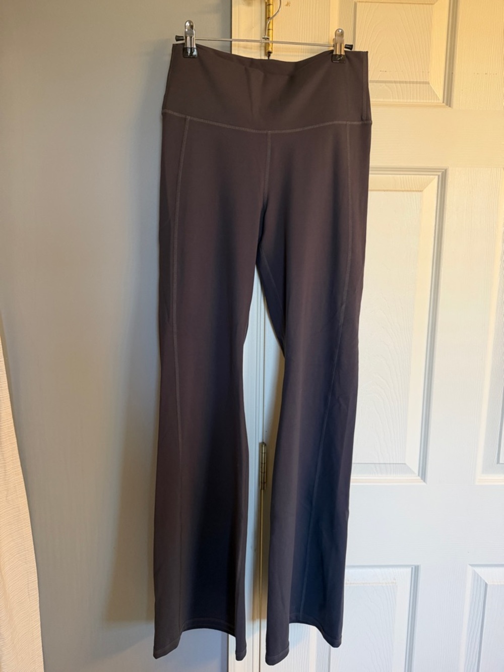 Fabletics Dark Charcoal Boot-Cut Flare Active Leggings